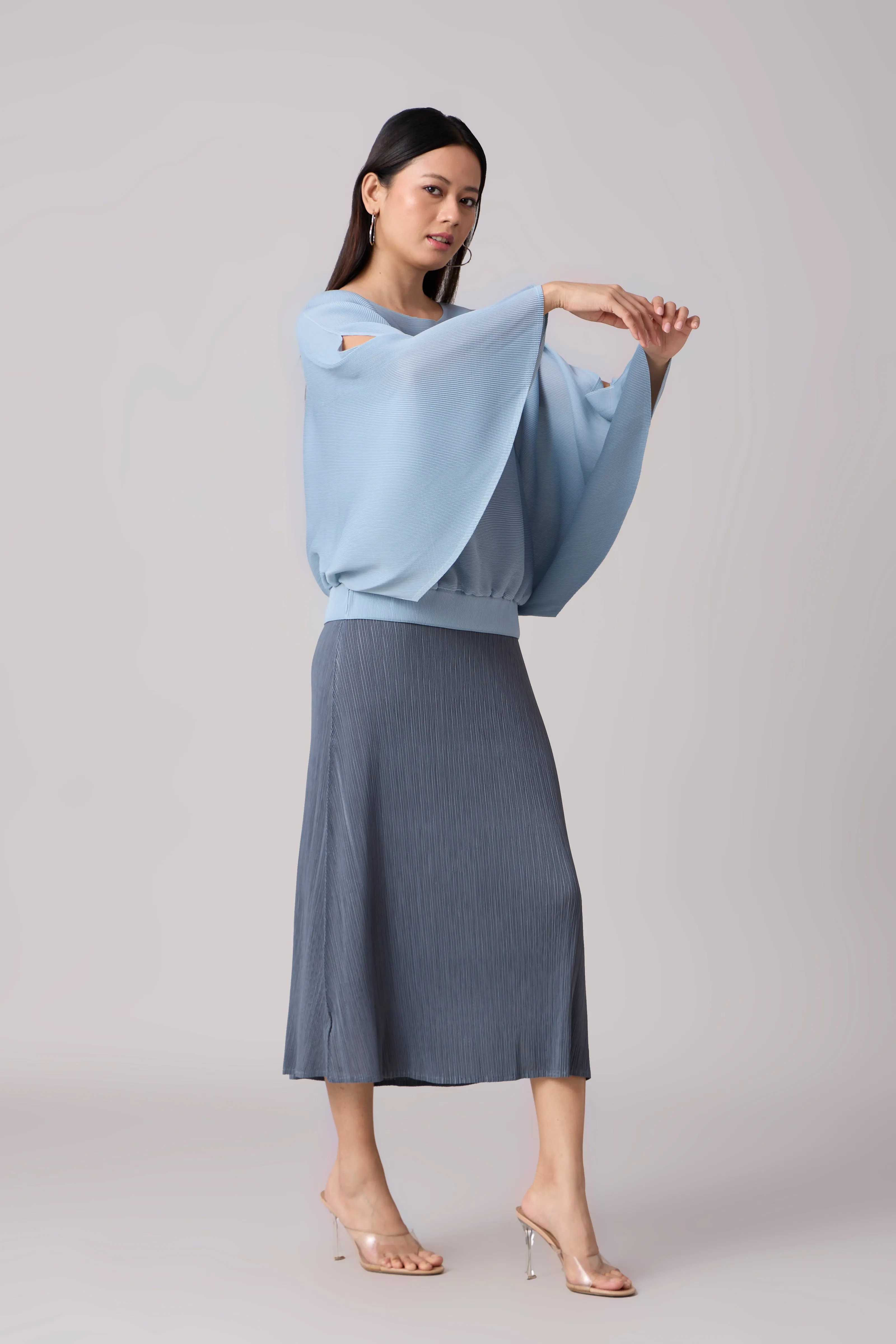 Willa   Cami Dress Set - Blue Grey