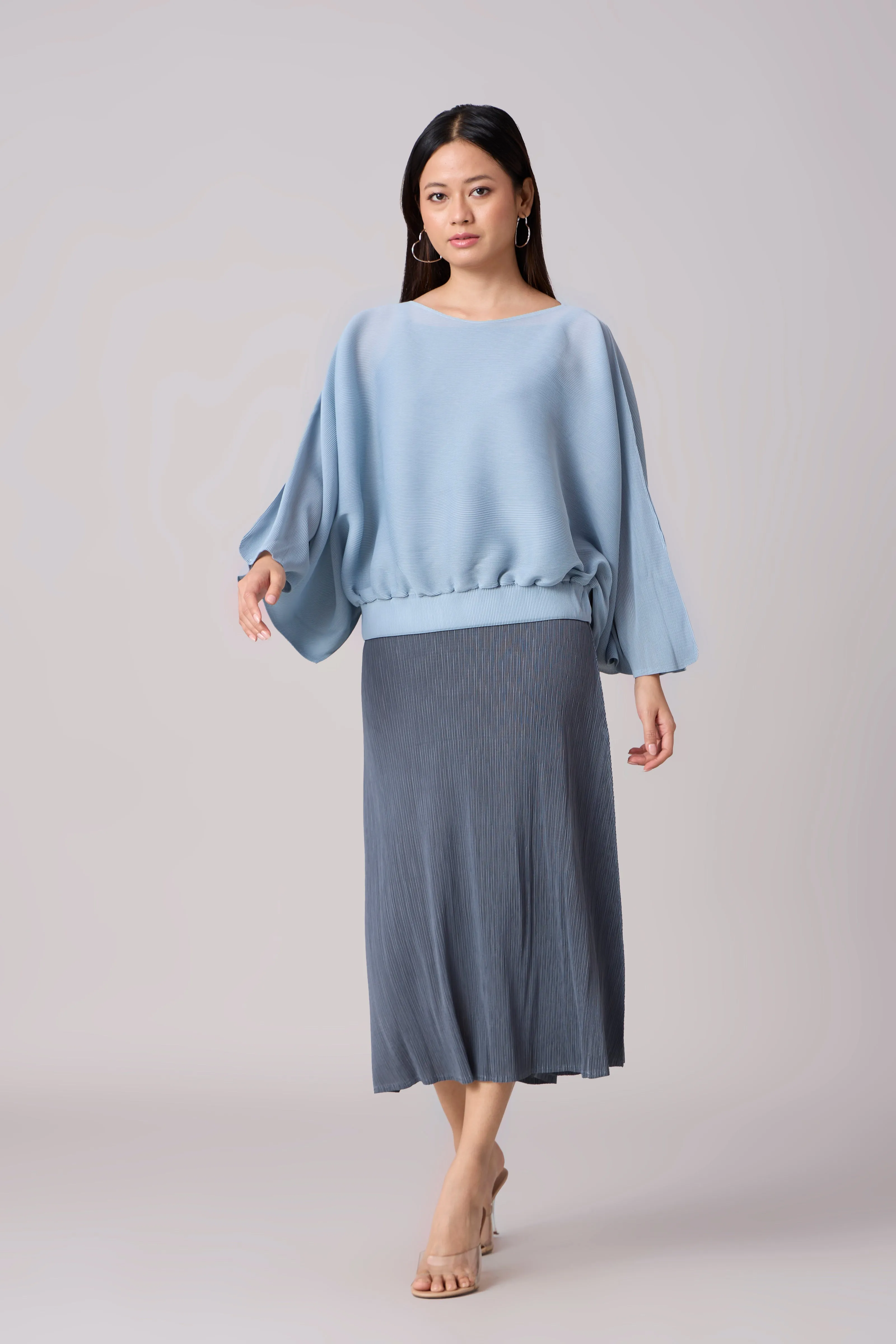 Willa   Cami Dress Set - Blue Grey