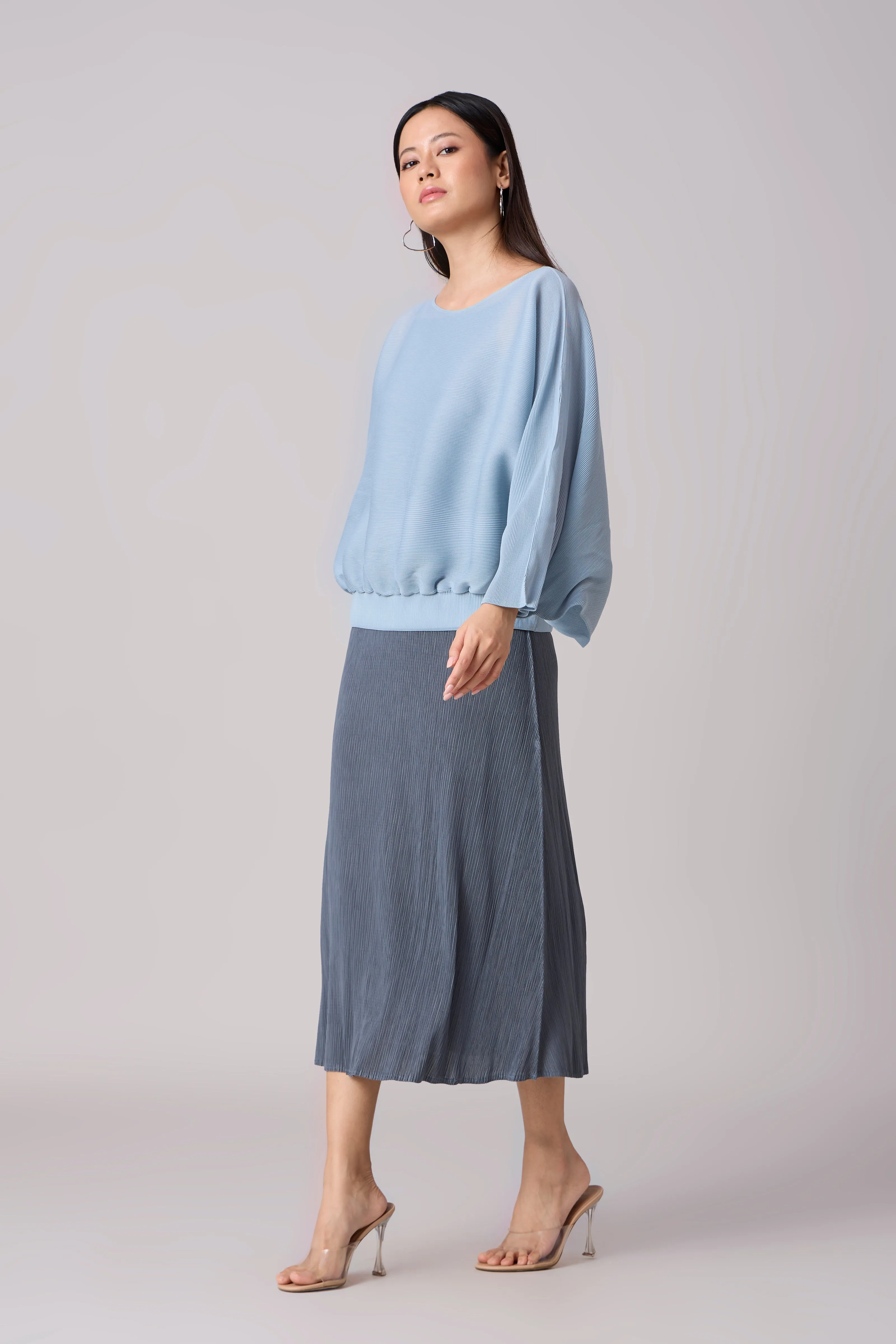 Willa   Cami Dress Set - Blue Grey