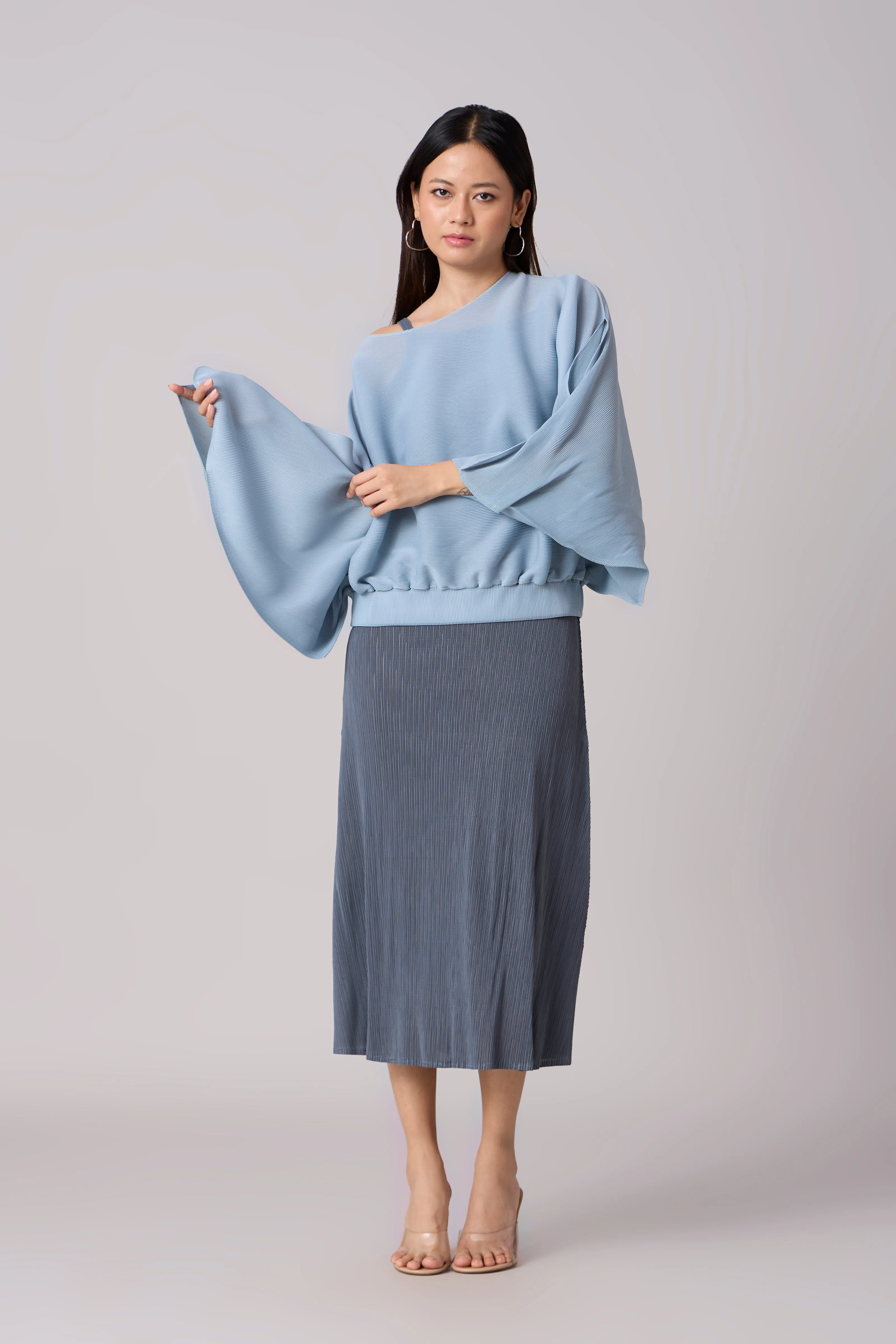 Willa   Cami Dress Set - Blue Grey