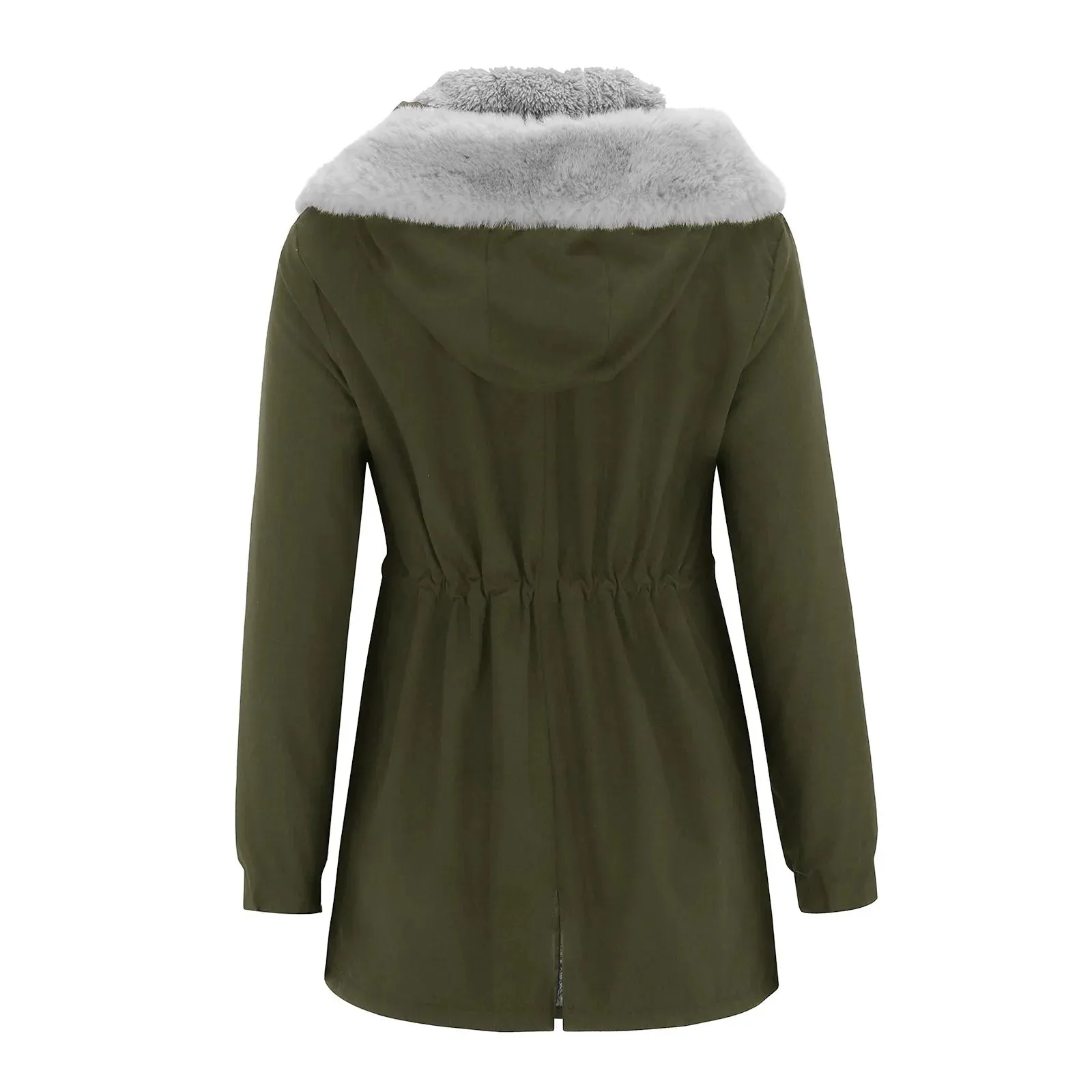 Women's Winter Hooded Fur-Lined Long Coat