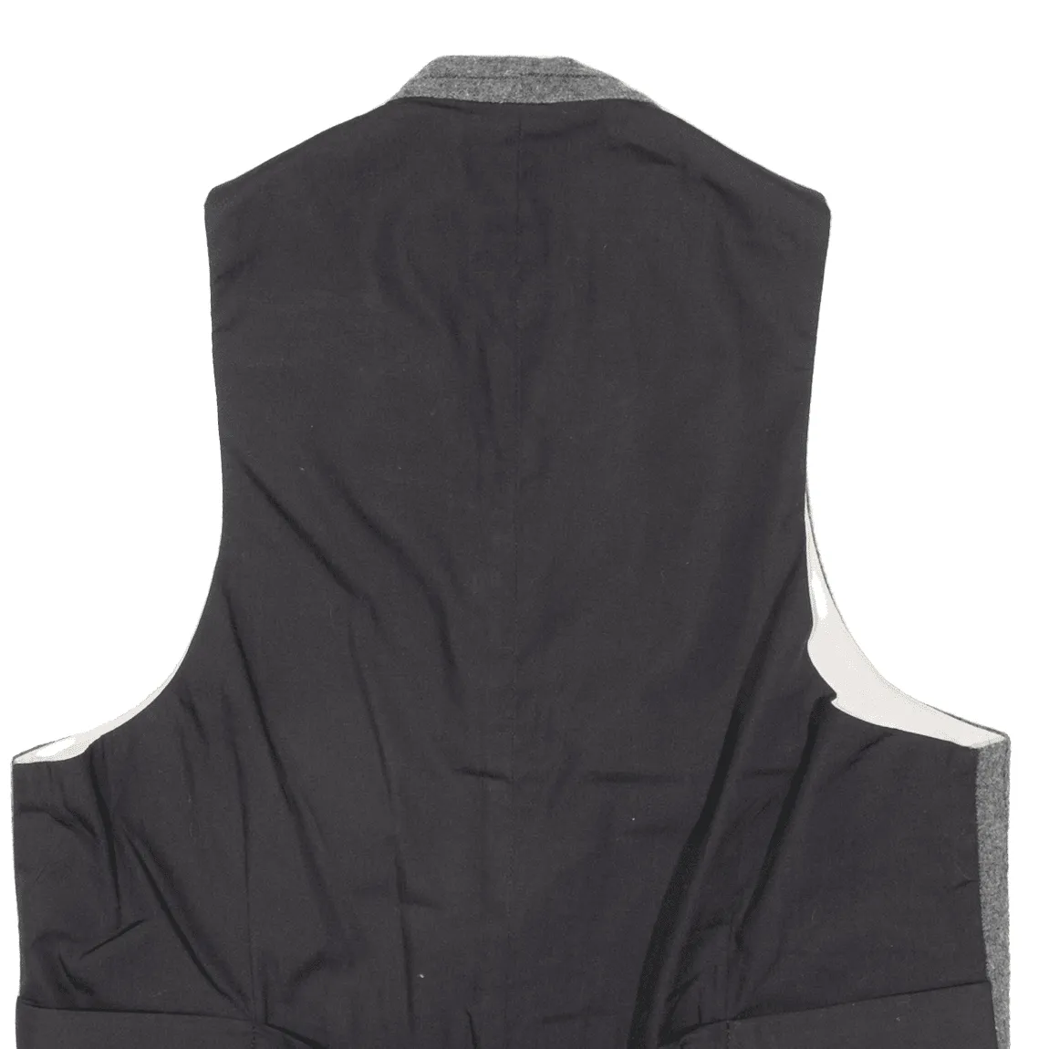 WOOLRICH Waistcoat Knit Gilet Grey Pinstripe Mens M