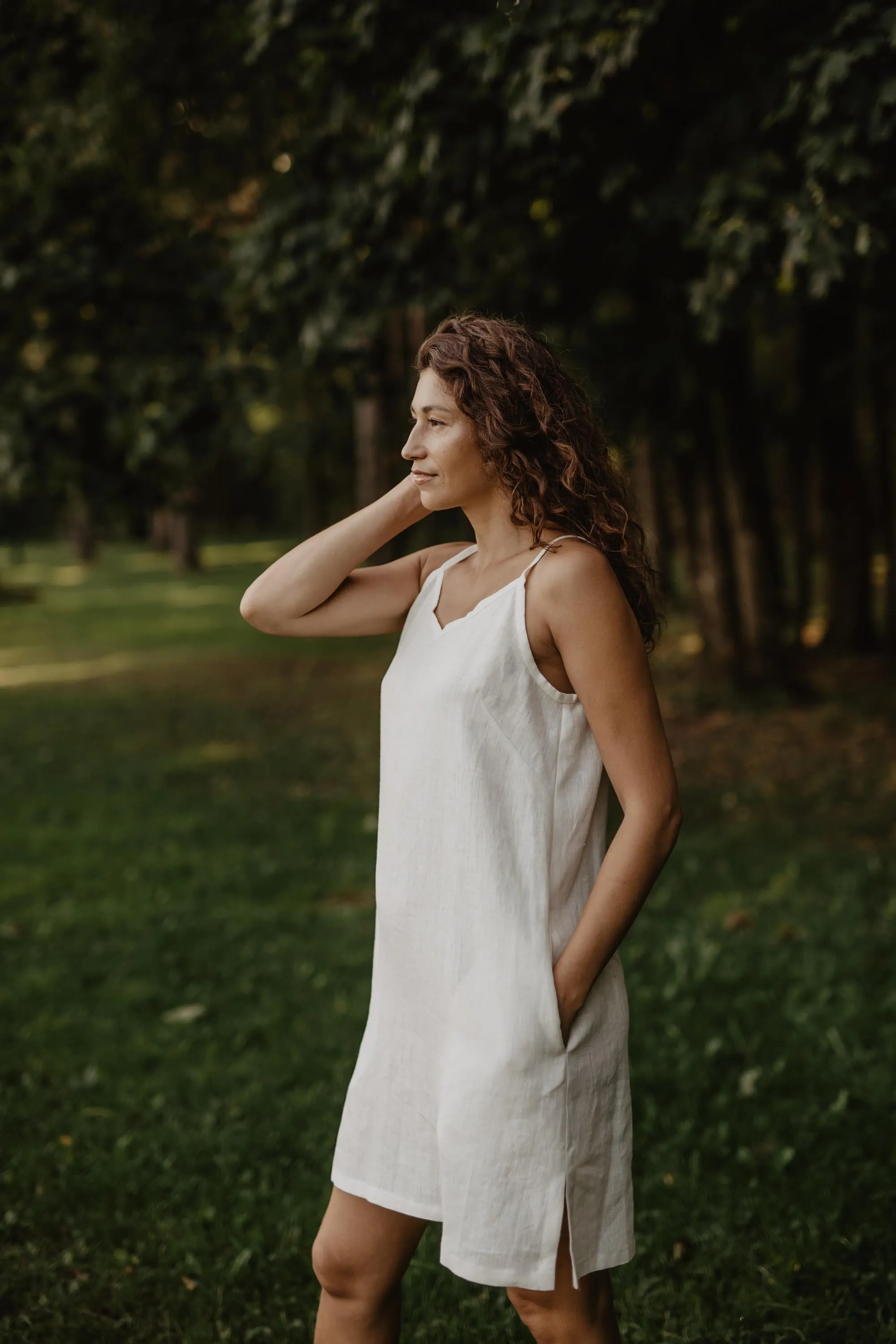 Zoe Linen Slip Dress