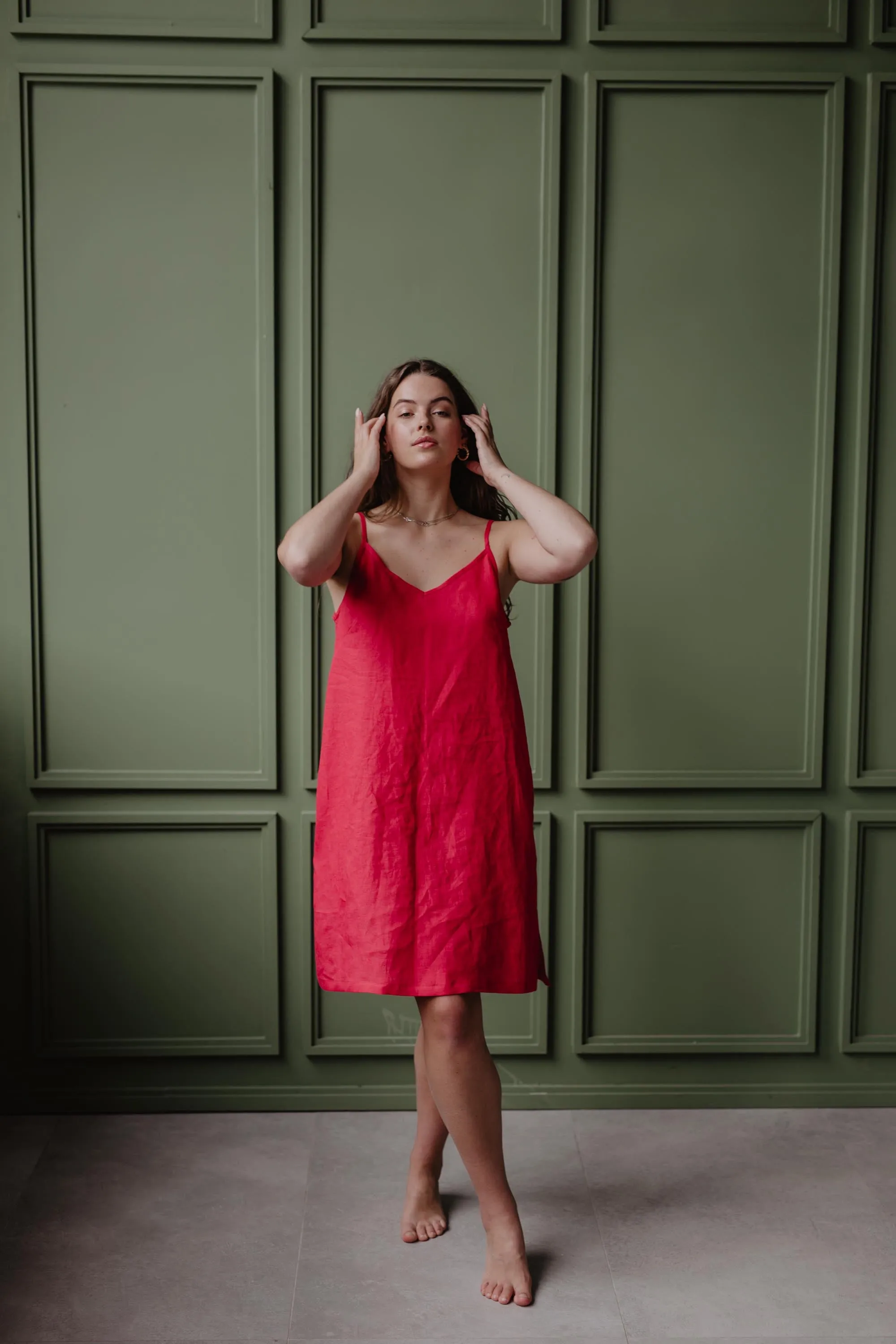 Zoe Linen Slip Dress