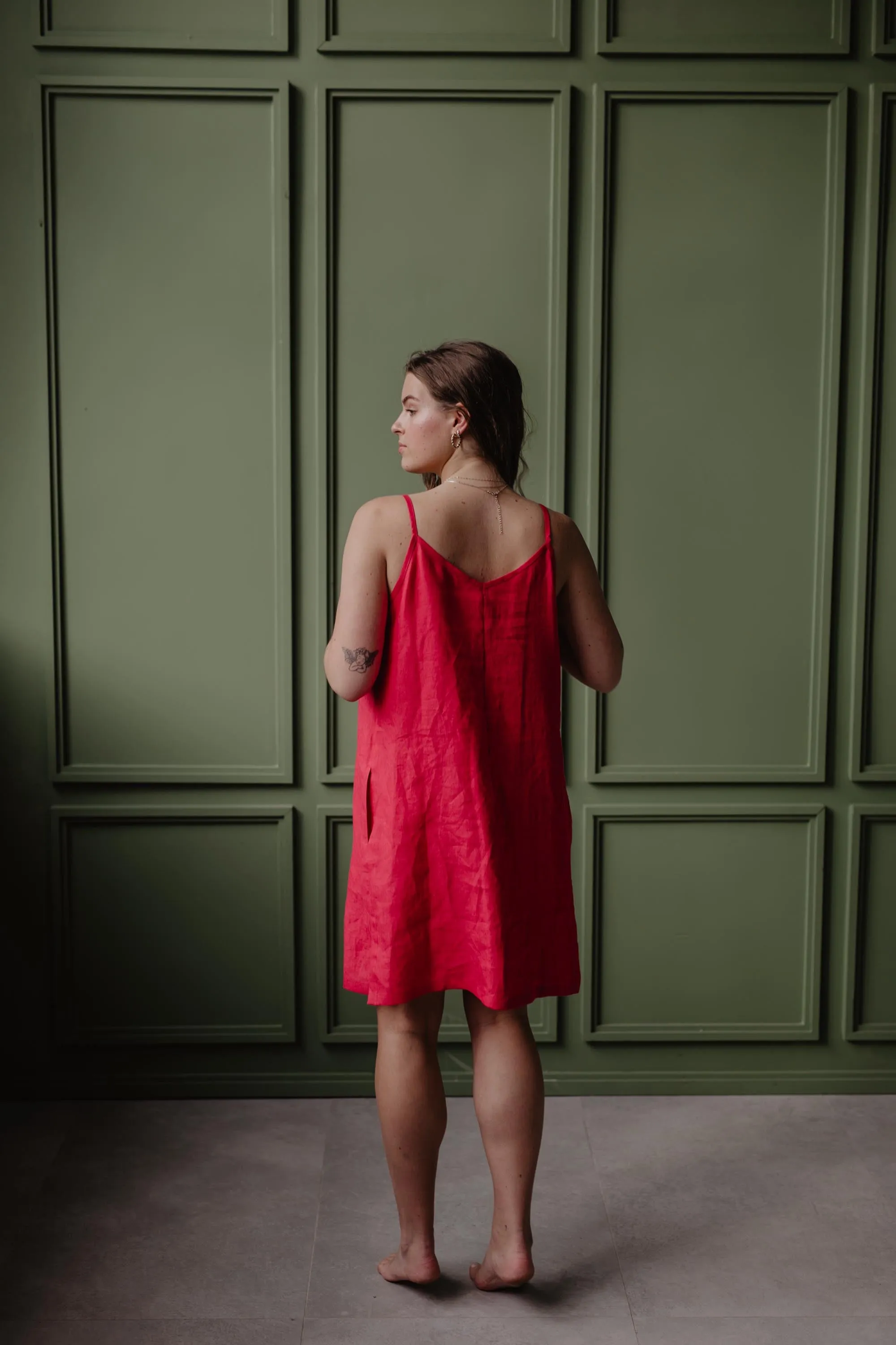 Zoe Linen Slip Dress