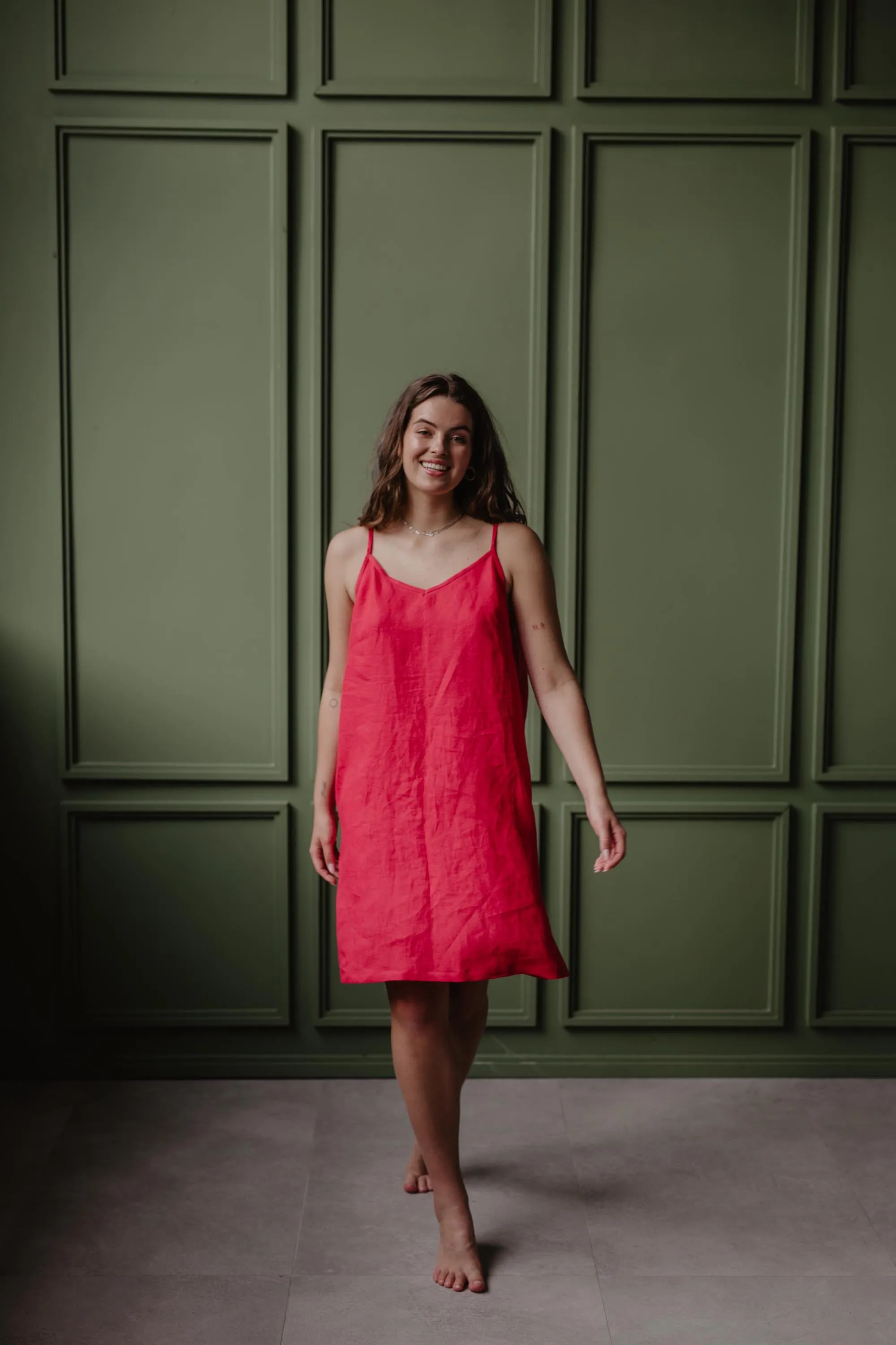 Zoe Linen Slip Dress