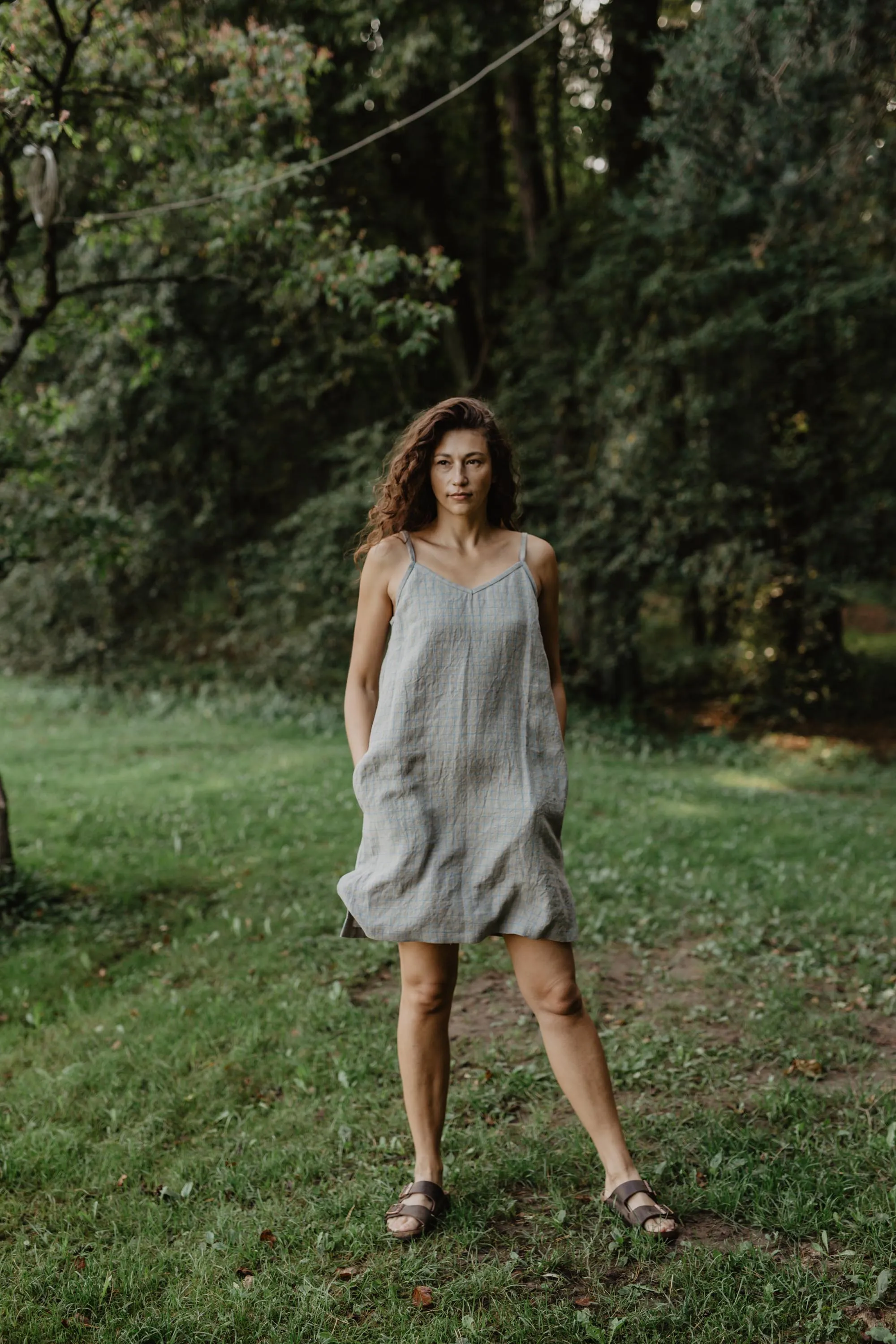 Zoe Linen Slip Dress