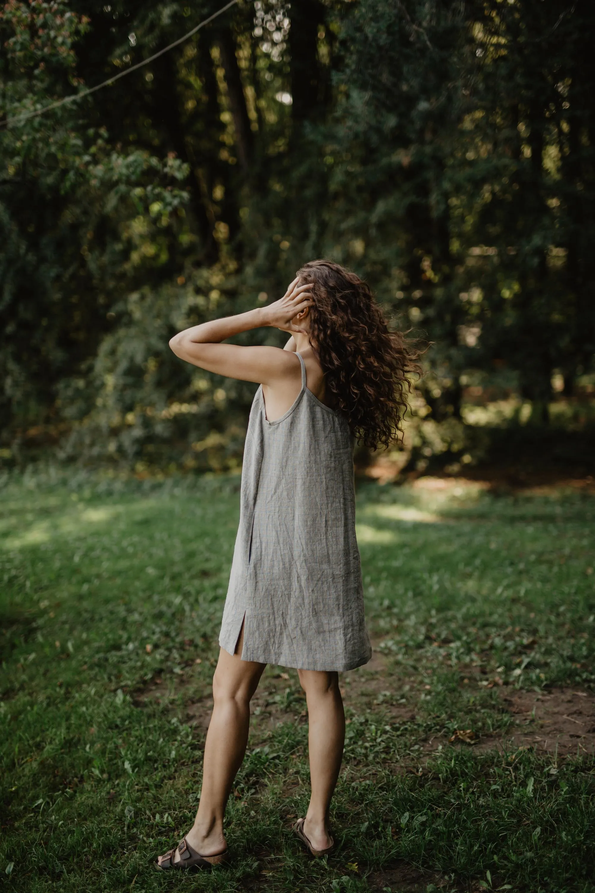 Zoe Linen Slip Dress